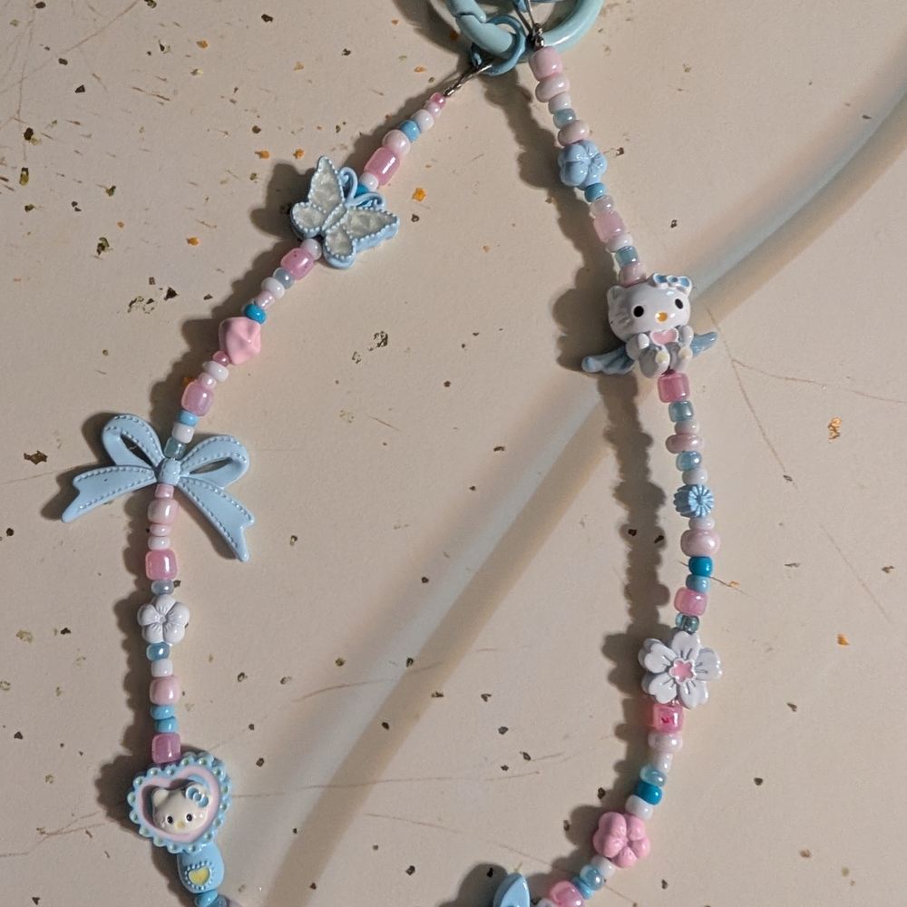 Cute Beaded Necklace with Charms
